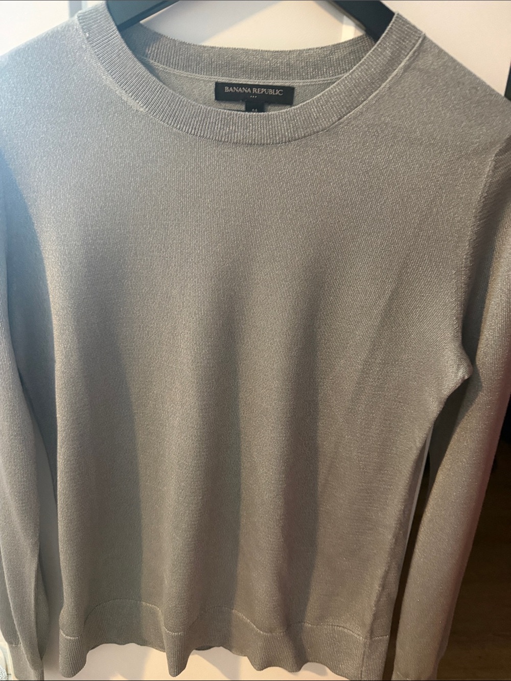 Banana Republic Silver Gray Crewneck Sweater